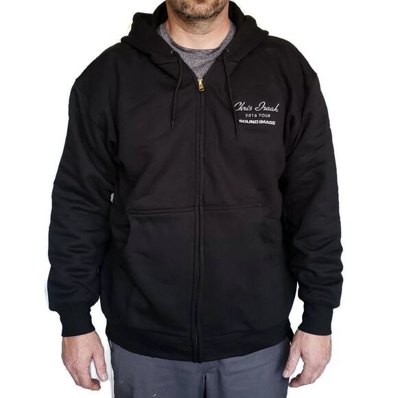 CHRIS ISAAK 2016 Tour heavyweight sweatshirt black hoodie L NEW Crew Exclusive - Picture 1 of 6